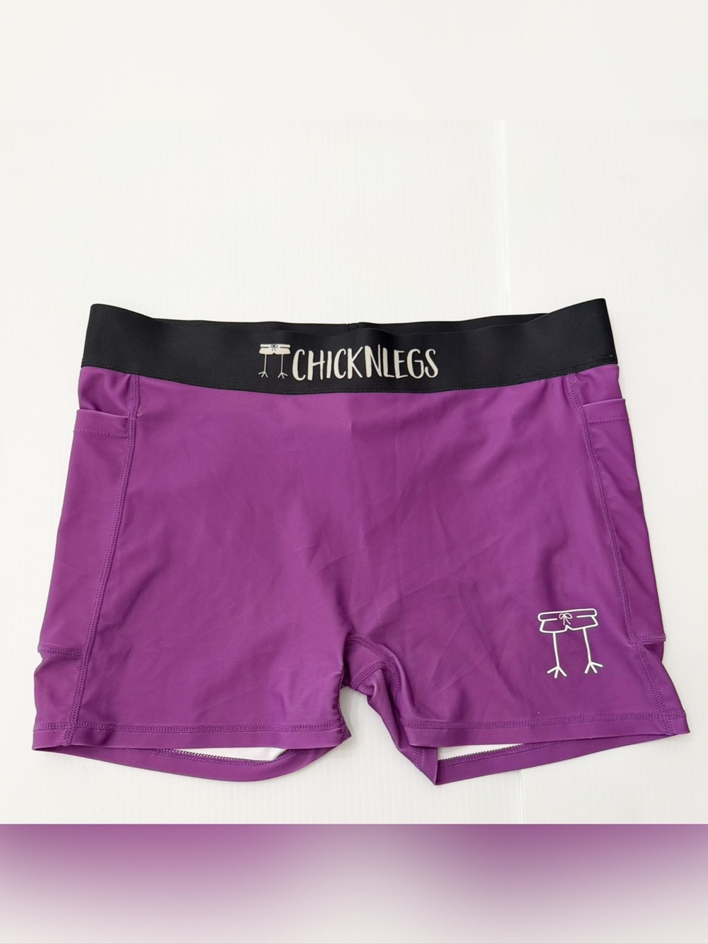 Chicknlegs - Women's Deep Purple 3" Compression Shorts - XL